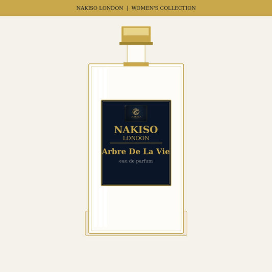 Nakiso London Arbre De La Vie perfume bottle on a white background